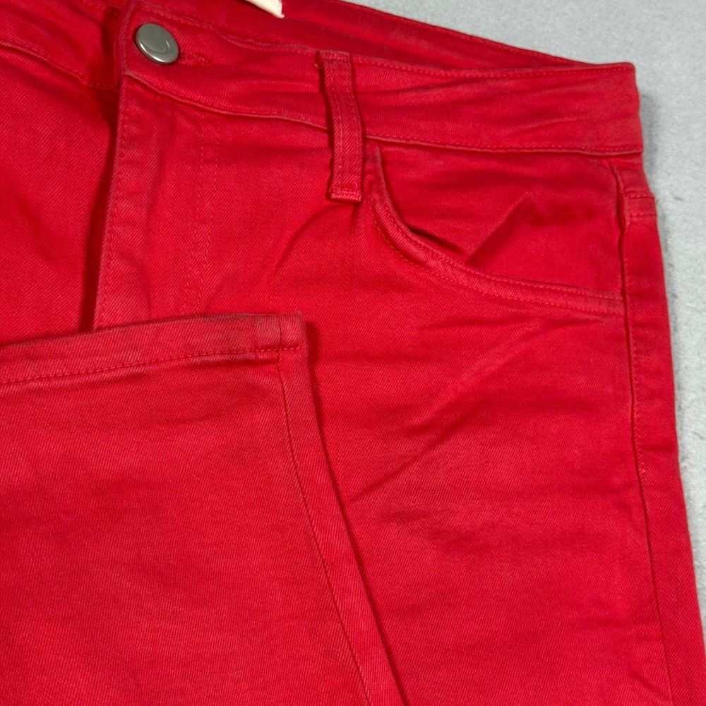Joes Jeans The Skinny Red Mid Rise Stretch Denim Pants Womens Size 31